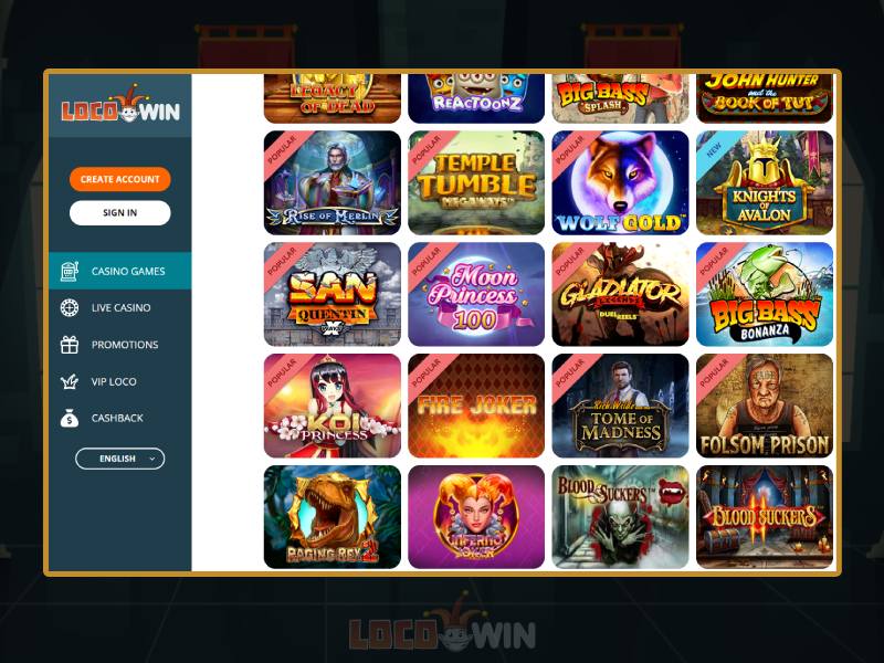 Sicheres Glücksspiel im Locowin Casino